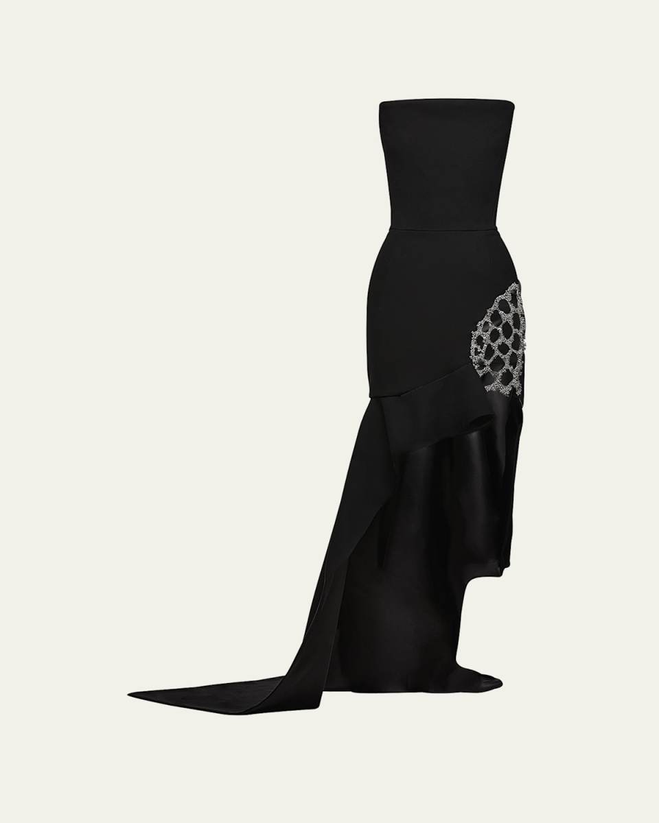 Methodology High-Low Gown w/ Beaded Embellishments
